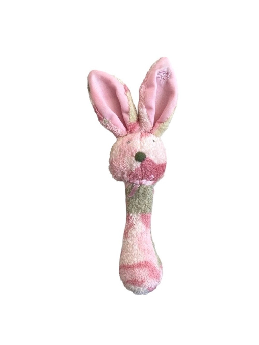 Stephan Baby Bunny Rabbit Plush Rattle 8 Inch Stick Toy 2015